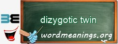 WordMeaning blackboard for dizygotic twin